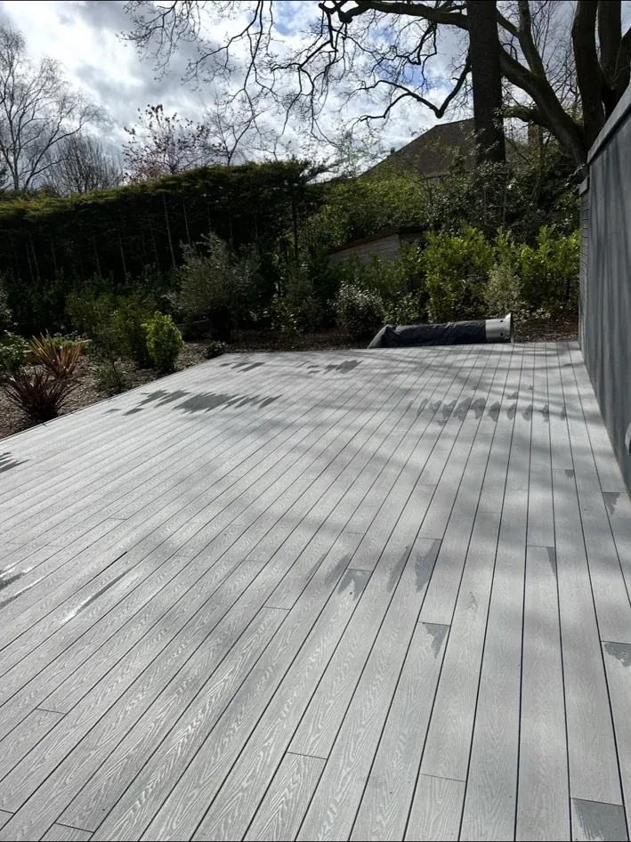 Cleaned composite decking