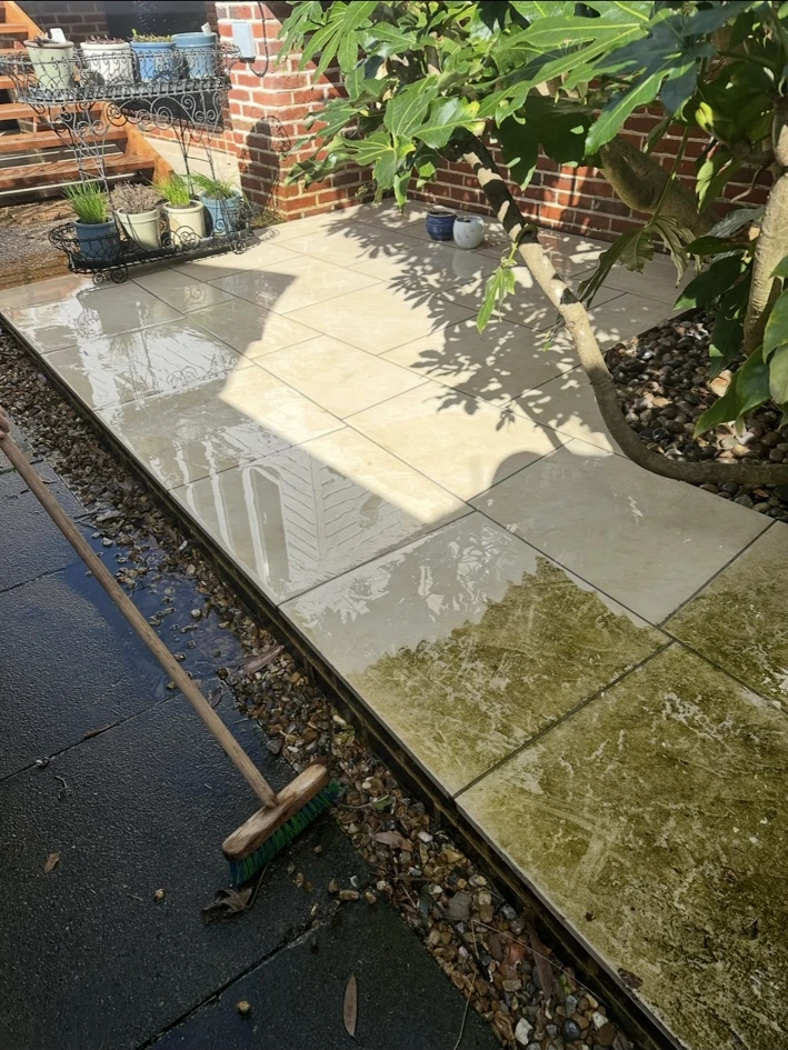 Patio cleaning work