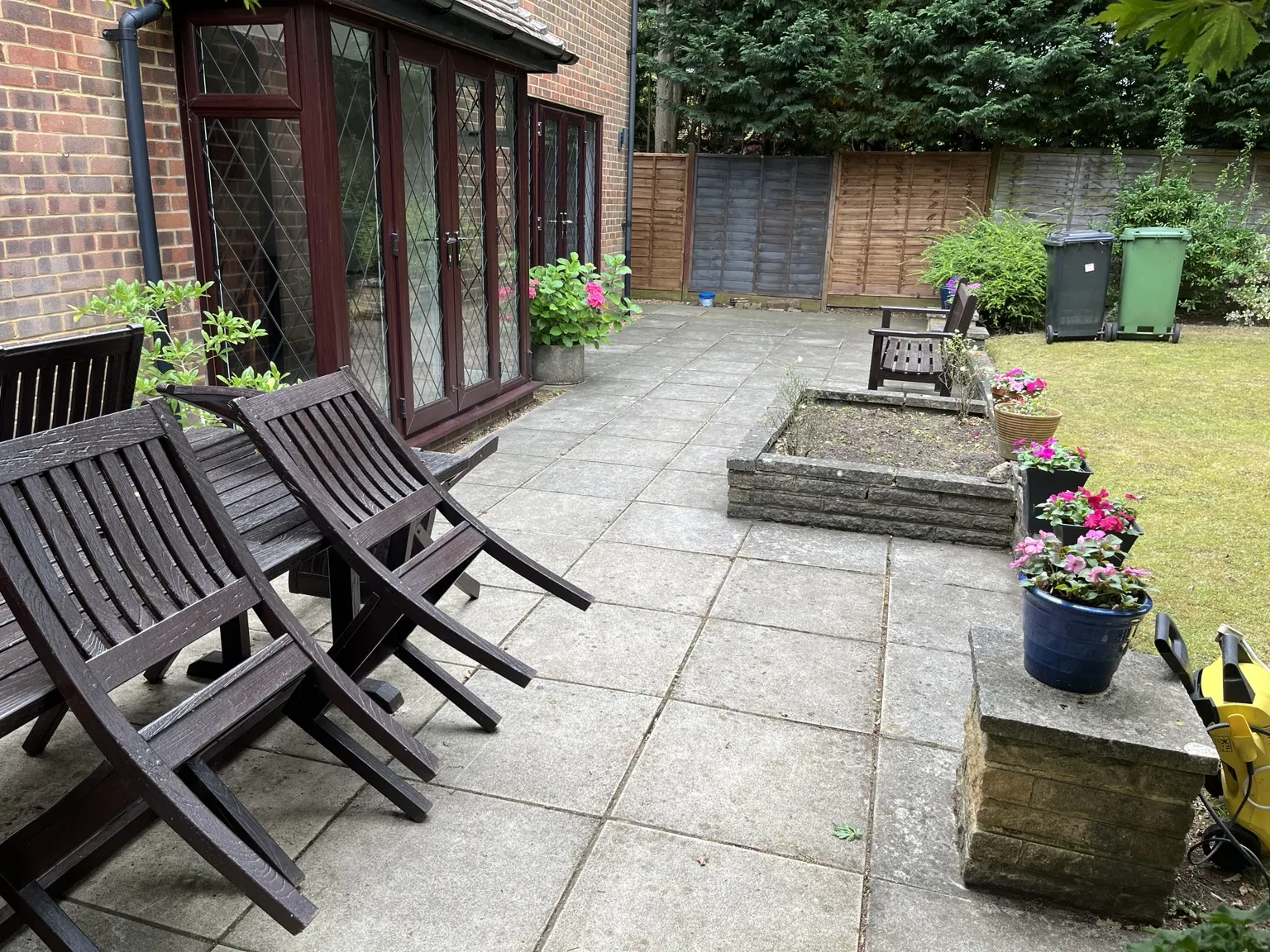 Cleaned patio at a home
