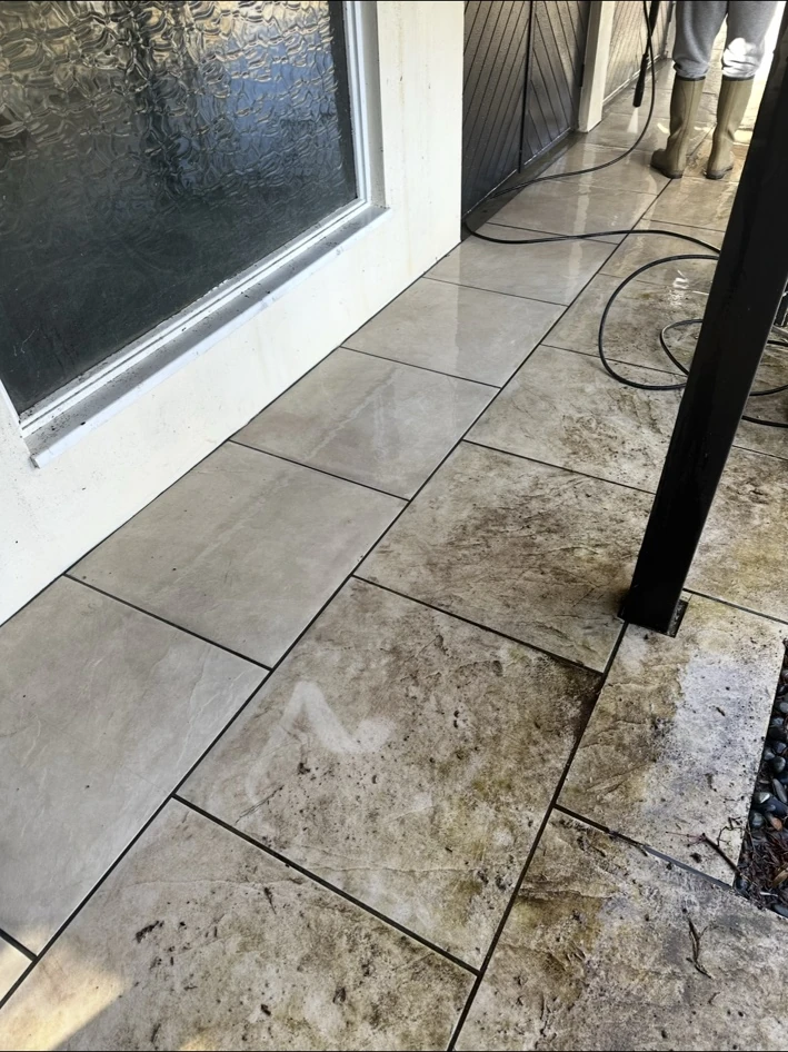 Paving cleaning work