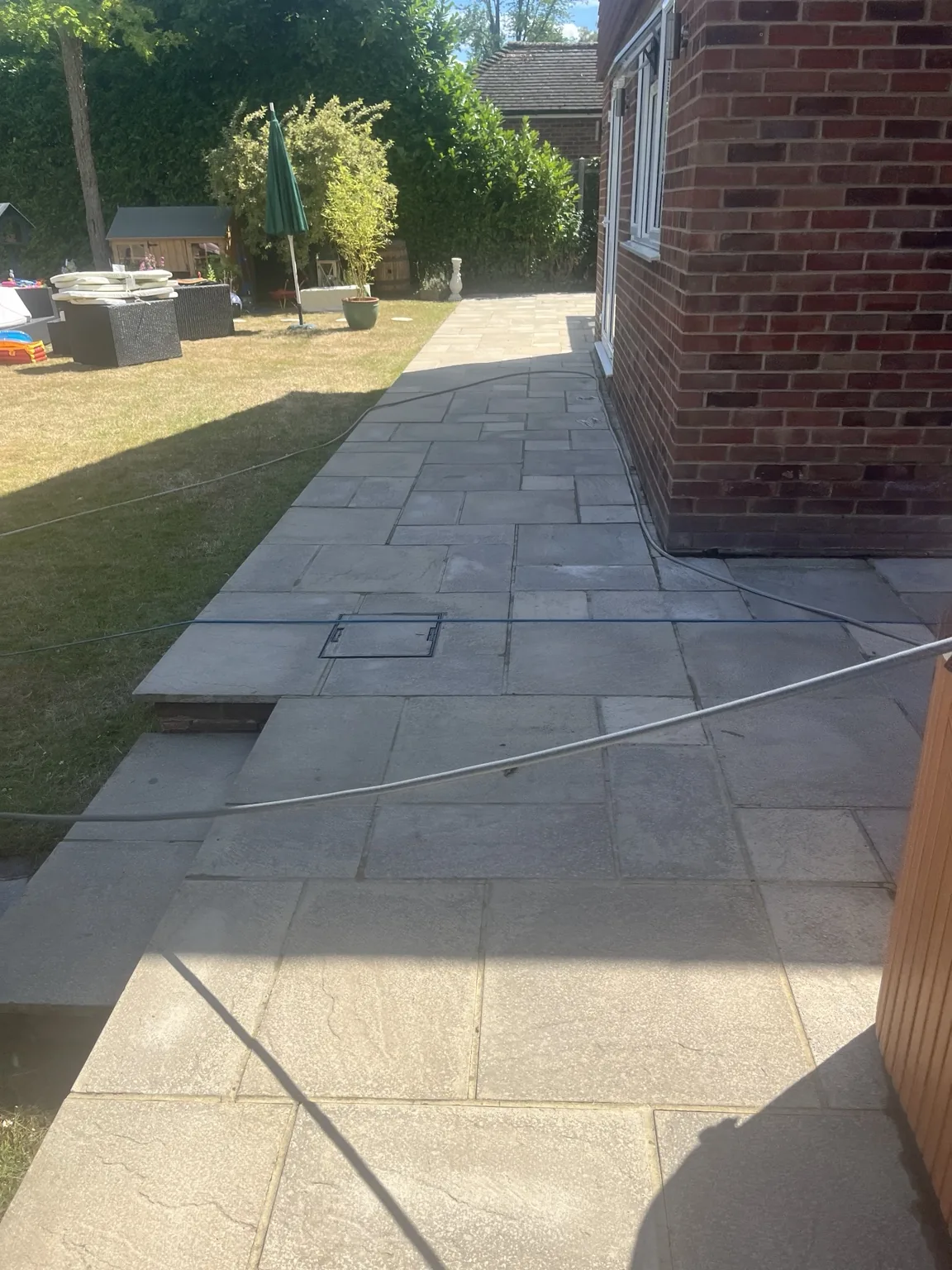 Cleaned garden patio